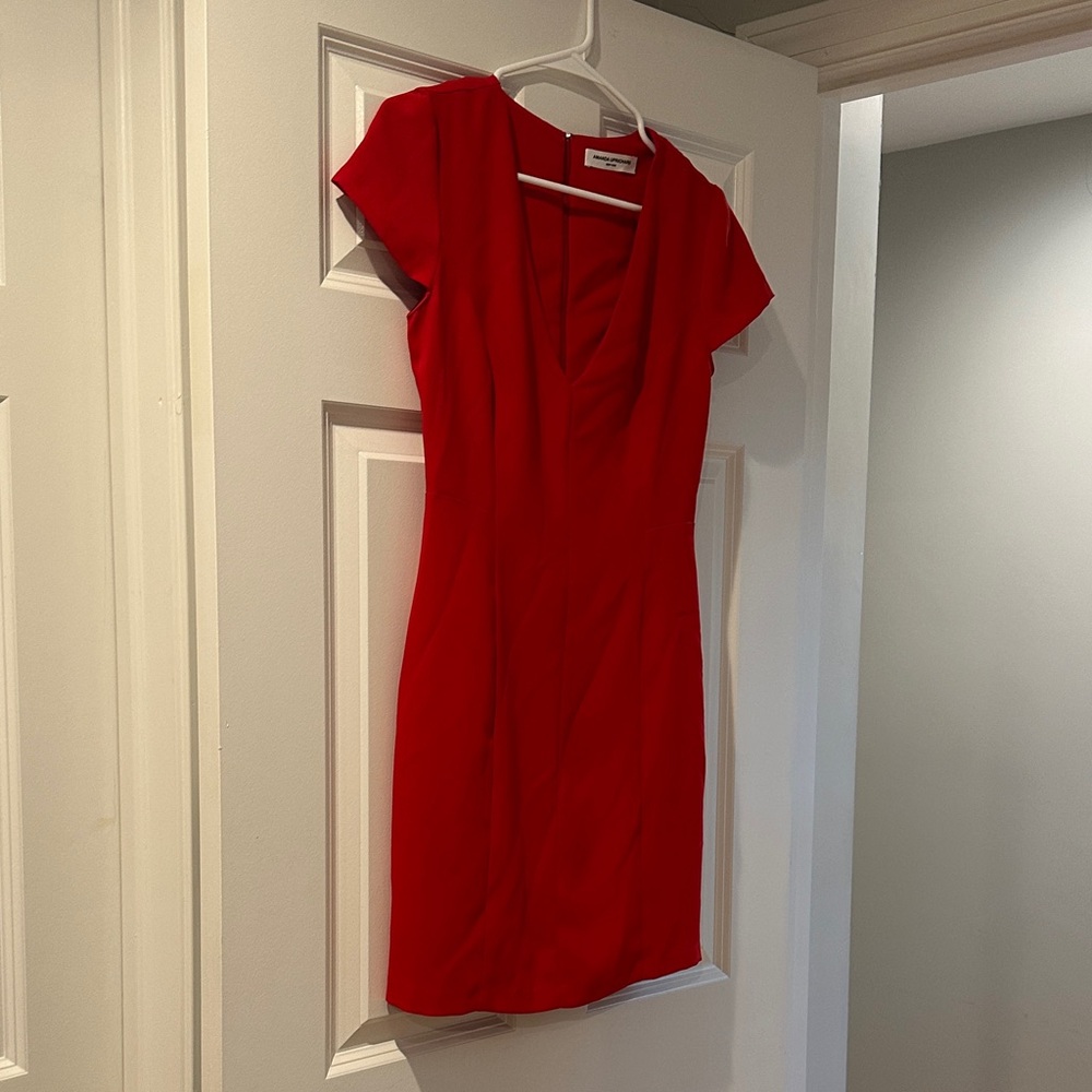 Amanda Uprichard Vibrant Red Midi Dress